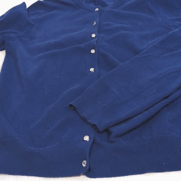 Saks Fifth Avenue 100% Cotton Blue Cardigan - Picture 4 of 5